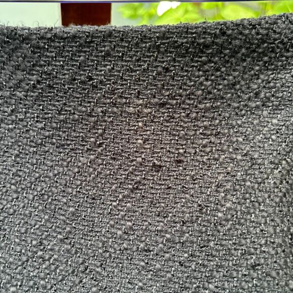 NWT Ann Taylor LOFT Black Tweed Shift Mini Skirt Double Zipper Size 8 Petite - Picture 9 of 9